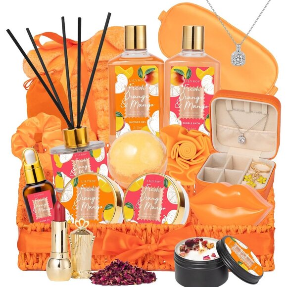 Valentines Day Gifts for Women Gift- 23-Piece Bath & Body Gift Basket Set for Wo